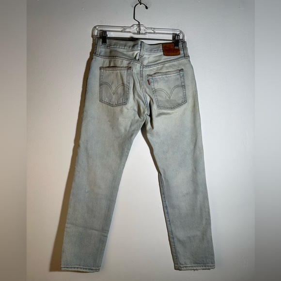 Men's Light Blue Distressed Jeans - Picture 2 of 6